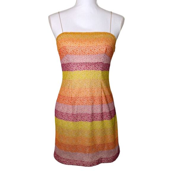 Show Me Your Mumu Clarissa Fiesta Sunset Stripe Mini Dress Women Size XS Hoco - Picture 1 of 15
